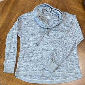 Athleta Heather Gray Cowl Neck Top